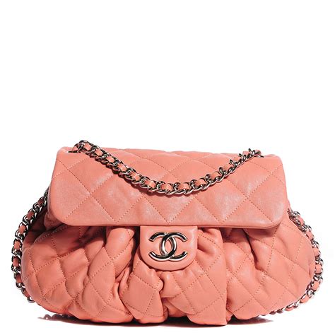 CHANEL Washed Lambskin Quilted Medium Chain Around 